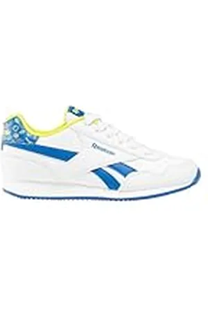Reebok Royal CL Jog 3.0, Zapatillas de Running, White/VECTORBLUE/ACIDYELLOW, 21 EU