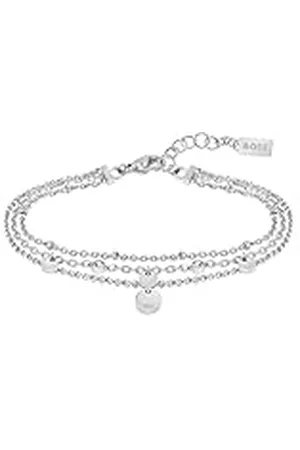 HUGO BOSS Jewelry Pulsera con Cadenas Múltiples para Mujer Colección IRIS en Acero Inoxidable con Charms - 1580331