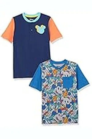 Amazon Disney | Marvel | Star Wars Camisetas Henley de Manga Corta (Previamente Spotted Zebra) Niño, Pack de 2, , 4 años