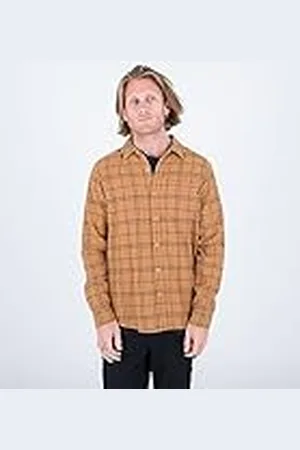 Hurley Portland Organic Flannel SS Camisa, , M para Hombre