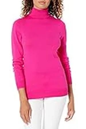 Amazon Jersey de Cuello Vuelto, Manga Larga, Ligero y de Ajuste Clásico (Disponible en Tallas Grandes) Mujer, , S