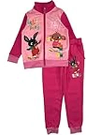 Disney BING, Conjunto de 2 piezas, Suéter + Joggers, Niños, (2 a 8 años), Unisex, Niño, Niña, Suave, Lindo, Cálido, Sudadera + Pantalón, Modelo BIN21-0982 BOX S1-4A, ROSE