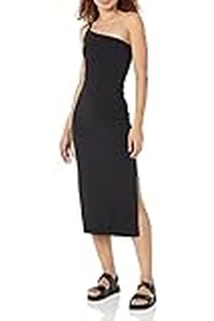 THE DROP Vestido para Mujer, Aditi de Punto Bodycon con Hombro al Descubierto, , XXL