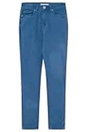 Springfield SPRINGFILED, Mujer, Jeans Color Slim Cropped, Blue Print, 34