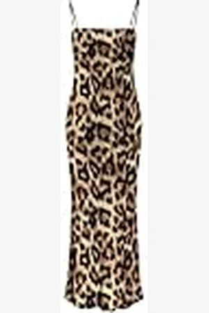 Noisy May Nmrosa S/L Mesh Ankle Dress VIP LX Vestido, Natural/AOP:Leo, M Mujeres