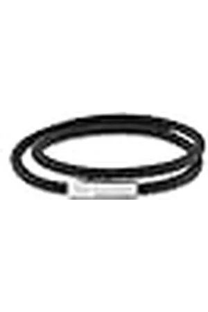 Calvin Klein INDUSTRIAL FACETS Collection 35100042 - Pulsera para hombre con piel trenzada de doble envoltura negra, talla única, Cuero, No es una piedra preciosa