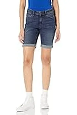 Amazon Bermudas de Tela Vaquera de Corte Ajustado De 23 cm Mujer, , 46