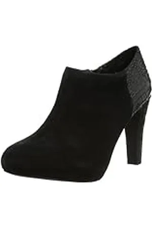 Pieces® Dalia Suede Ankle Pump 17051820 - Botas de Ante para Mujer, Color Negro, Talla 40