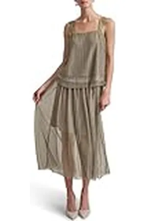 DKNY Short Sleeves Plisse Mesh Tiered Top Blouse, , S Mujeres