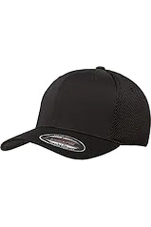 Flexfit Ultrafibre Airmesh Fitted Trucker Hat Gorra de Camionero, Negro, S/M para Hombre