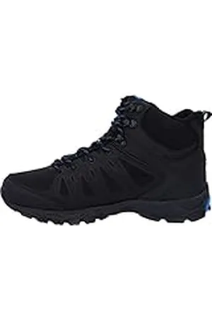 Hi-Tec Raven Mid WP, Botas de Senderismo Hombre, Negro (Black/Blue 21), 43 EU