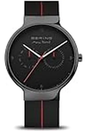 Bering Hombre Análoga Cuarzo Reloj de pulsera de colección con Silicona Pulsera de Cristal de Zafiro