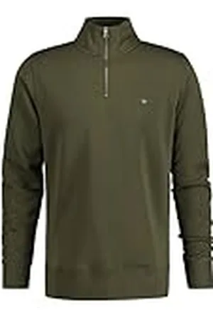 GANT Reg Shield Half Zip Sweat Logotipo de Manga Larga con Cremallera Corta, , XL para Hombre