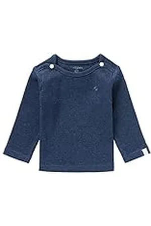 Noppies U tee LS Rib Natal Camiseta, Navy Melange P758, 3 Mes Unisex bebé