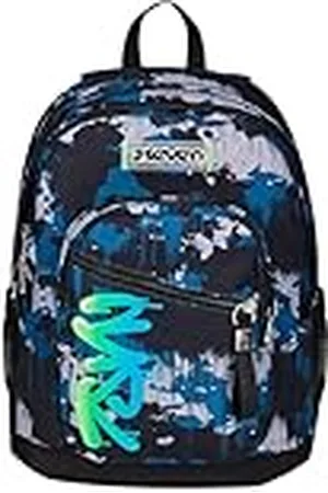 7 for all Mankind Mochila doble compartimento New Fit, GreenScreen, azul, bolsillo porta botella, Maxi capacidad, respaldo preformado, mochila escolar y viaje, niños y adolescentes, , Talla única, Escolar