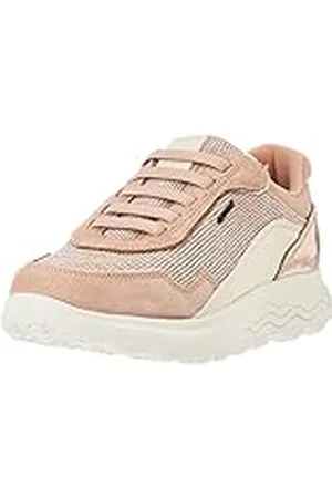 Geox D Spherica D, Sneakers para Mujer, Multicolor (Dk Skin/Cream), 36 EU