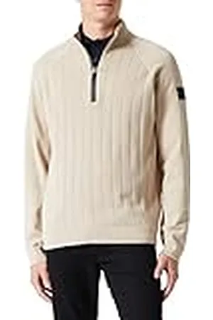 HUGO BOSS Zorli Sudadera de Punto, Beige Mediano, L para Hombre