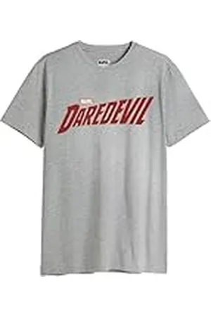 Marvel Medadevts014 Camiseta, Gris Melange, M para Hombre