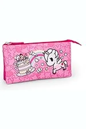 FRANCO COSIMO PANINI Tokidoki – Bolsa portatodo Oficial Tokidoki, Bolsa Porta Objetos para Bolsos y Mochilas, con 3 Sobres Planos y práctico Cierre de Cremallera, Idea de Regalo para niño y niña, 21 x 12 cm (al.) cm