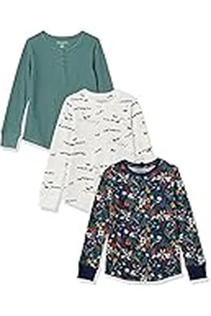 Amazon Camiseta térmica de Punto de Manga Larga Niña, Pack de 3, , 2 años