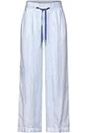 Street one Wide Leg Linen Stripe HW L30 Pantalones, Women