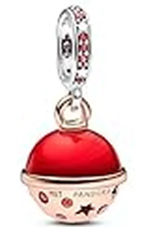 PANDORA Moments 782433C01 - Colgante de plata de ley con chapado en oro rosa, compatible con pulseras Moments y ME, Mehrfarbig, Plata de ley, Cristal artificial.