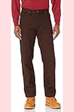Dickies Jeans de Carpintero de Pato de Pierna Recta para Hombre, Rinsed Chocolate Brown V1, 34W / 34L