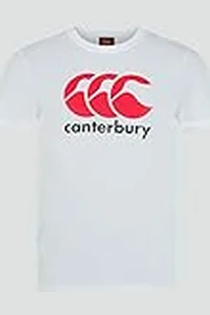 Canterbury CCC Logo T-Shirt | Comfortable Regular Fit | Cotton Blend Camiseta, Niños, Blanco Brillante, 140