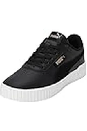 PUMA Carina 2.0 Logobsession, Zapatillas Mujer, Negro Gold White, 40 EU