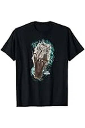 Jurassic Park Un raptor de rugiendo entre las hojas Camiseta