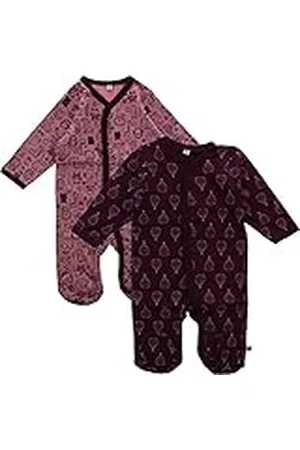 Pippi 2er Pack Baby Schlafanzug Aufdruck, Langarm Mit Füßen Pijama, , 74 para Bebés