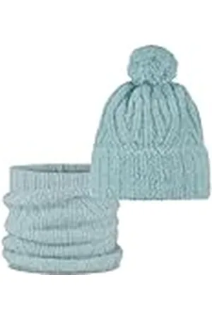 Buff ® Dúo Pack Knitted Gorro Nerla Pool Azul y Knitted Braga de Cuello Nerla Pool Azul Talla única Adulto