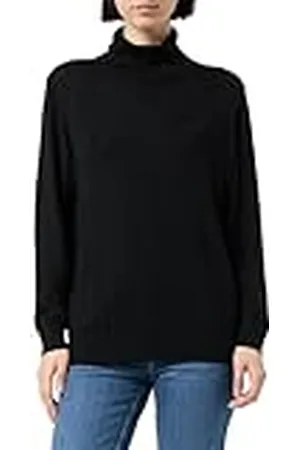 Armani Exchange Jersey de Lana de Merino con Cuello de Tortuga con Logotipo de Script Sudadera, , S para Mujer