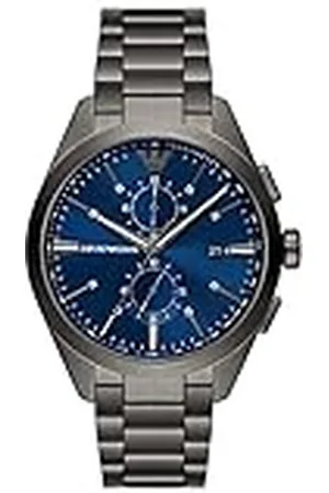 Emporio Armani Reloj Hombre, Movimiento cronógrafo, 43mm caja de acero inoxidable con correa de acero inoxidable, AR11481
