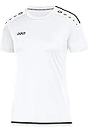 Jako Striker 2.0 KA Camiseta, Mujer, Blanco/Negro, 34
