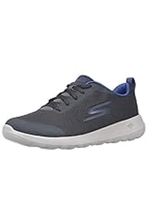 Skechers Gowalk MAX-Athletic Workout Walking Shoe with Air Cooled Foam, Zapatillas Hombre, Carbón/Azul, 45 EU