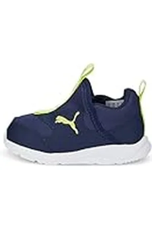 PUMA Fun Racer Slip ON INF, Zapatillas Unisex bebé, Peacoat-Light Lime, 20 EU
