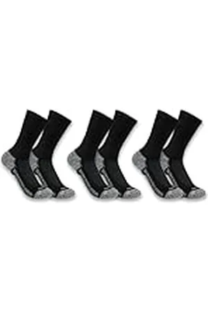 Carhartt Force - 3 pares de calcetines de caña media, tejido de grosor medio Para Hombre, , L