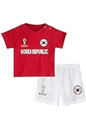 FIFA Unisex Kinder Official World Cup 2022 Tee & Short Set, Toddlers, South Korea, Team Colours, Age 3, Red, Medium