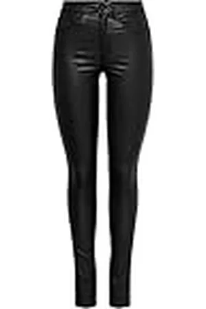 ONLY Faux Leather Trousers ONLROYAL High Waist Skinny Fit Faux Leather Trousers Black XL 30