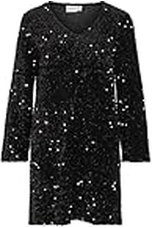 VILA Vifaith V-Neck L/S Sequin Dress/Vol, , S Mujeres