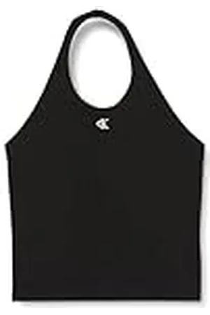 Calvin Klein Jeans Top Mujer Plus Slub Rib Halterneck Top Cierre en el cuello, Negro, 4XL