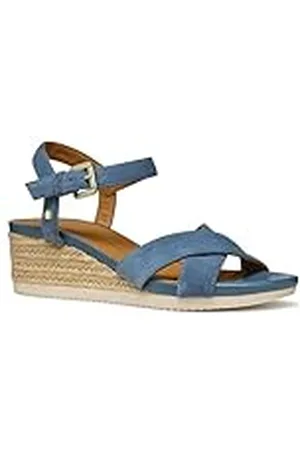 Geox D ISCHIA Corda B, Sandalia de cuña Mujer, , 38.5 EU