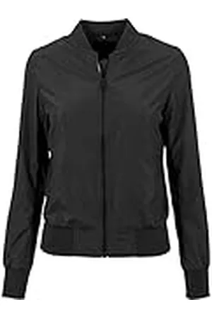 Build Your Brand Mujer Chaqueta Bomber de Nailon, , Medium
