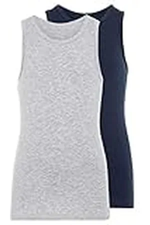 NAME IT Nmmtank Top 2p Grey Melange Noos Camiseta sin Mangas Bebé-Niños, , 104