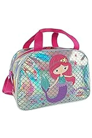 PERLETTI Bolsa Deporte para Niñas con Bandolera - Bolso Deportivo Niña para Viajes y Tiempo Libre - Mochila Gimnasio para Chicas con Estrellas y Detalles Reflectantes - 28x41.5x21