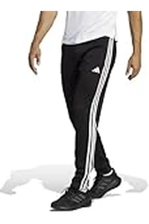 adidas Hombre Train Essentials 3-Stripes Training Pants, Black/White, XXL