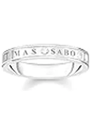 Thomas Sabo Anillo para mujer con piedras blancas de plata de ley 925 TR2253-051-14, 58, Metal precioso