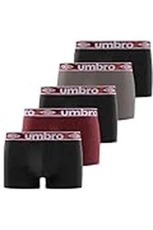 Umbro Calzoncillo Ropa Interior Hombre Algodón Liso (Paquete de 5)