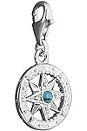 Thomas Sabo Charm Club Colgante charm para mujer en forma de brújula de viaje, de ley 925, 1228-405-17